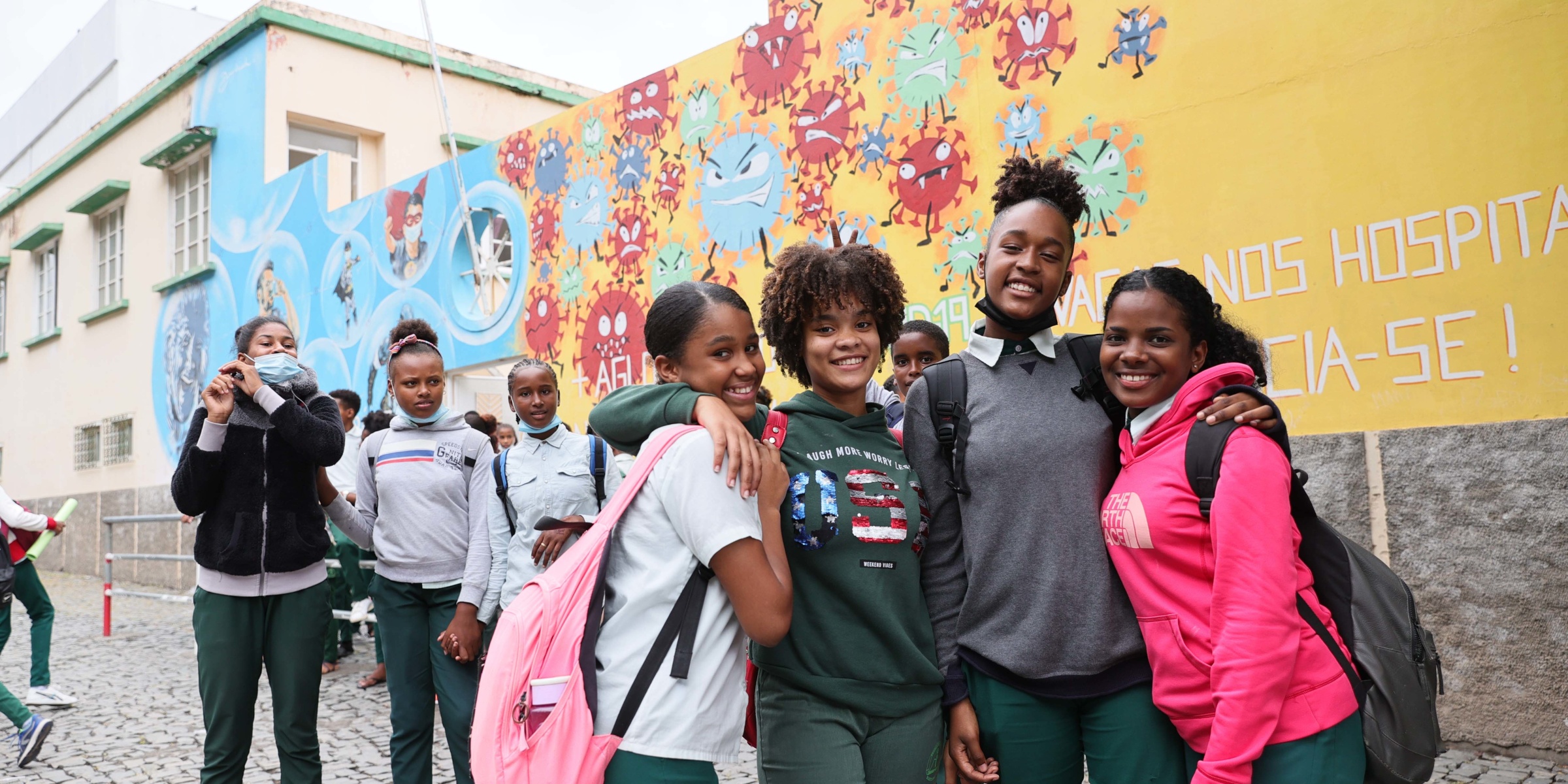 Students from Coculi Secondary School at Ribeira Grande. Credit: World Bank/Kaglan